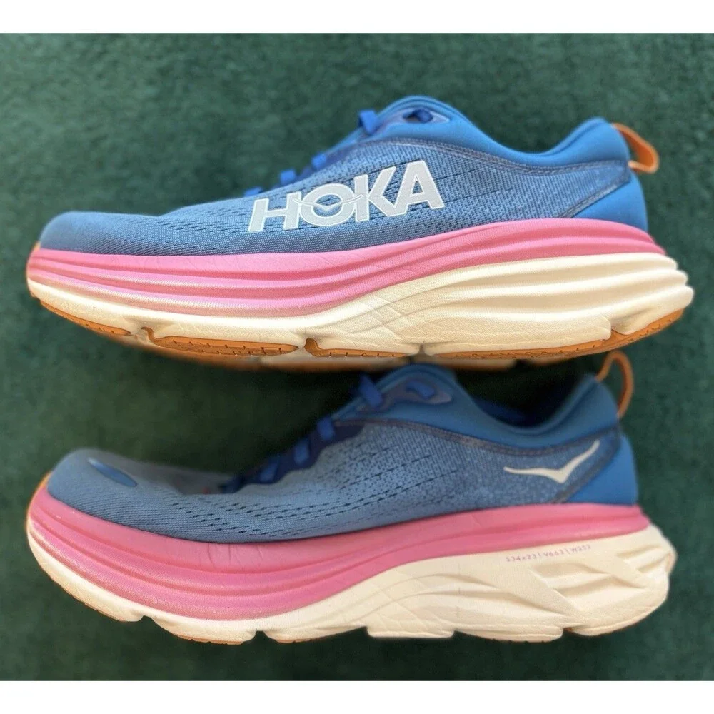 Hoka One One Bondi 8 Coastal Sky All Aboard Running Shoes Womens Size 9.5B - Picture 2 of 7